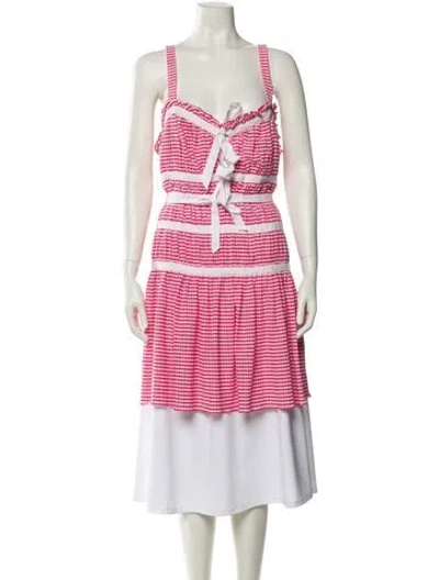 Pre-owned Lpa Striped Mini Dress In Pink