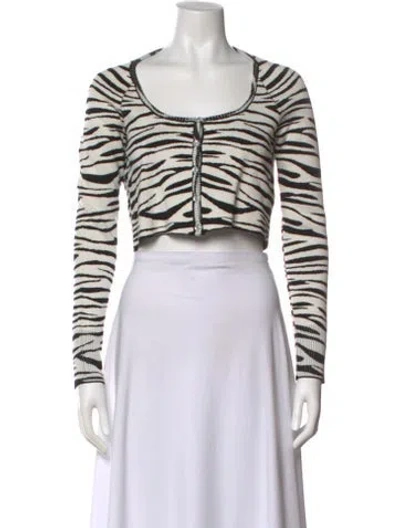 Pre-owned Lpa Striped Scoop Neck Sweater In White