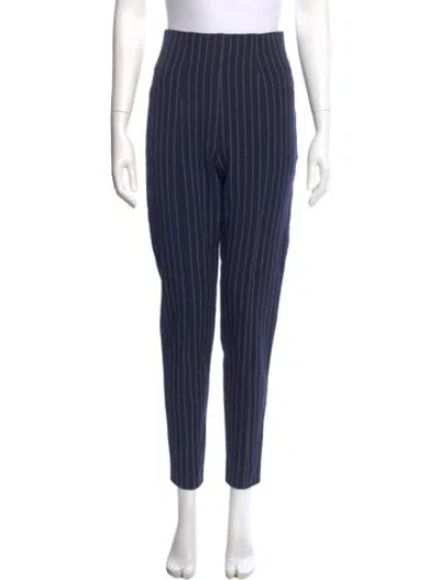 Pre-owned Lpa Striped Skinny Leg Pants In Blue