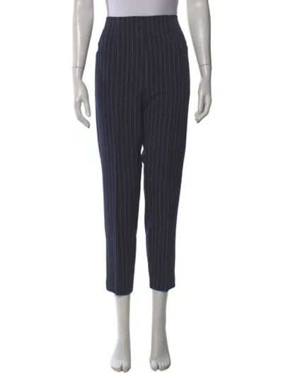 Pre-owned Lpa Striped Straight Leg Pants In Blue