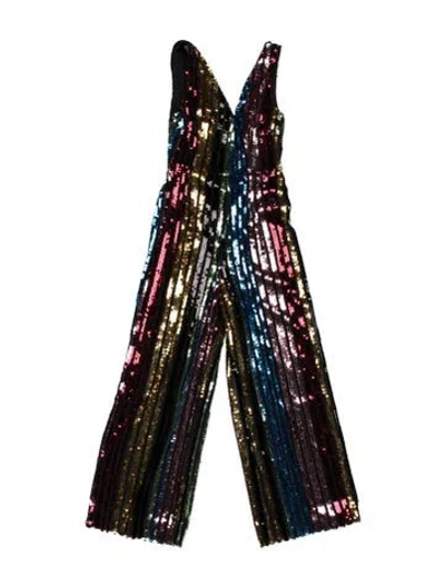 Pre-owned Lpa Striped Strapless Jumpsuit In Black
