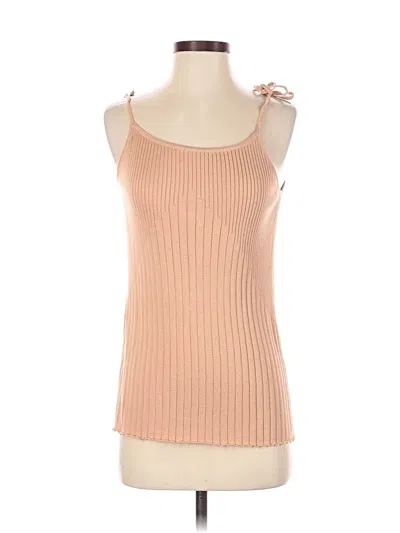 Pre-owned Lpa Tank Top Tan Strapless Neckline Tops