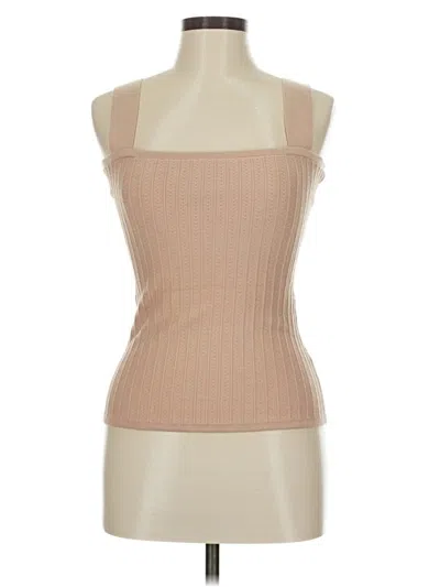 Pre-owned Lpa Tank Top Tan Strapless Neckline Tops In Brown