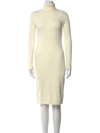 Pre-owned Lpa Turtleneck Knee-length Dress In Neutral
