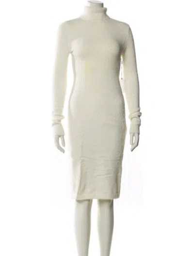 Pre-owned Lpa Turtleneck Knee-length Dress W/ Tags In Blue