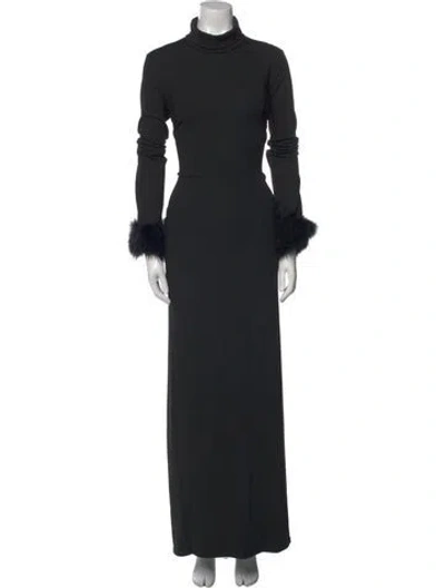 Pre-owned Lpa Turtleneck Long Dress In Black