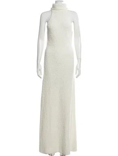 Pre-owned Lpa Turtleneck Long Dress In Neutral
