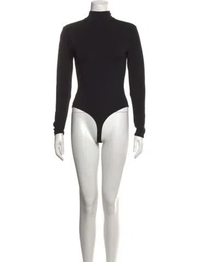 Pre-owned Lpa Turtleneck Long Sleeve Bodysuit In Black