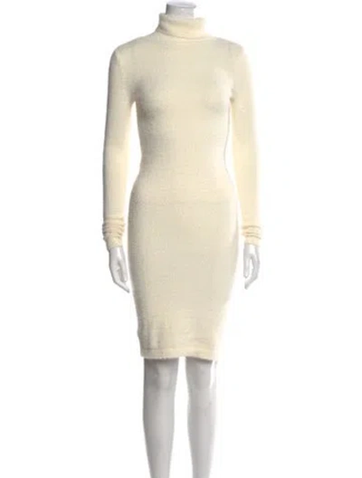 Pre-owned Lpa Turtleneck Mini Dress In Neutral