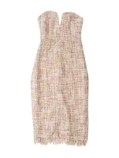 Pre-owned Lpa Tweed Pattern Knee-length Dress In Multi