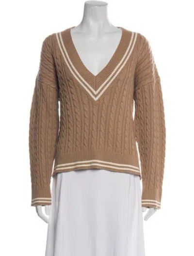 Pre-owned Lpa V-neck Sweater In Brown