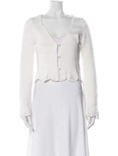 Pre-owned Lpa V-neck Sweater In White