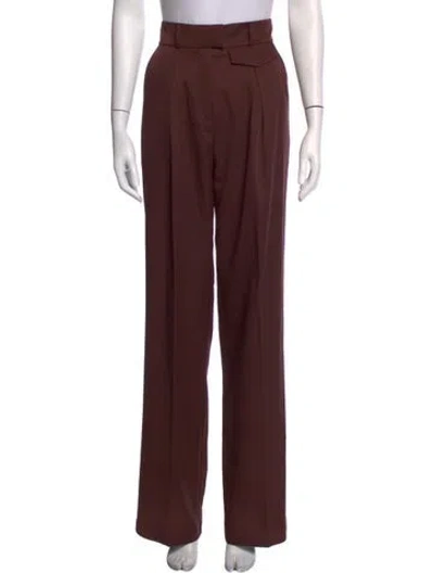 Pre-owned Lpa Wide Leg Pants In Brown/burgundy