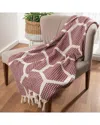 Lr Home Aarien Geometric Throw Blanket In Red