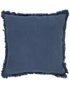 Lr Home Aarna Unique Neutral Solid Throw Pillow In Blue
