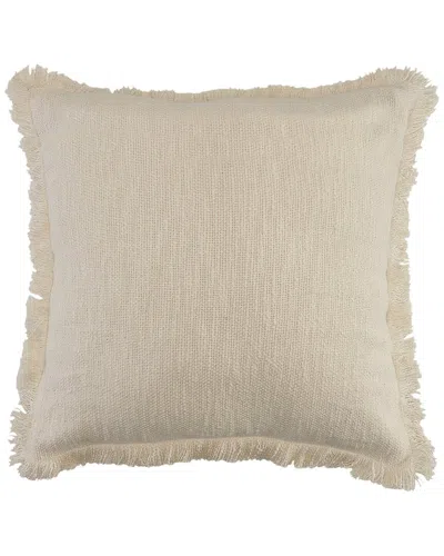 Lr Home Aarna Unique Neutral White Solid Throw Pillow