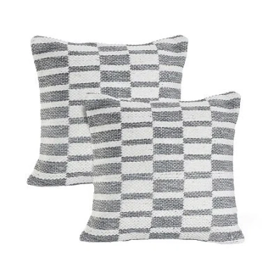 Lr Home Ady Modern Set Square Throw Pillow In Gray