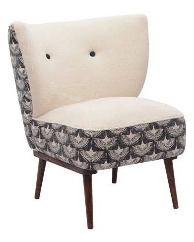Lr Home Alaric Graphic Modern Handmade Organic Cotton Chair In Brown