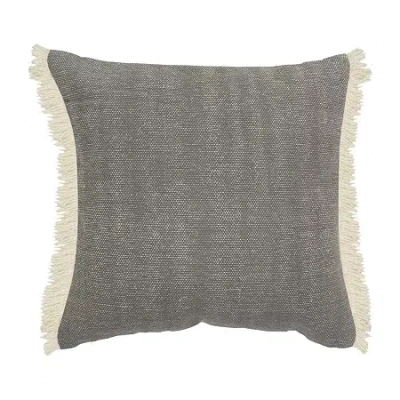Lr Home Alis Ben Solid Square Throw Pillow In Black