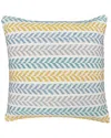 Lr Home Allien Hand-woven Chevron Throw Pillow In Yellow
