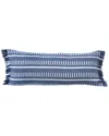 LR HOME LR HOME ALTON DASH STRIPED INDOOR/OUTDOOR LUMBAR THROW PILLOW WITH FRINGE