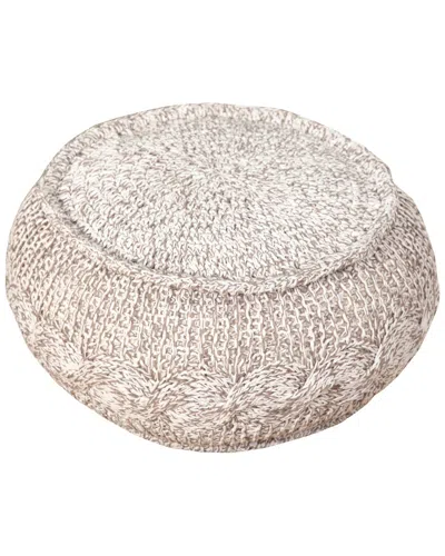 Lr Home Amelia Grey/natural Distressed Ottoman Pouf
