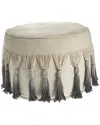 Lr Home Amelia Natural/grey Ombre Hand-woven Ottoman Pouf