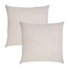 Lr Home Amy Stripe Set Square Throw Pillow In White