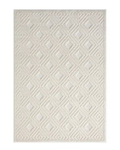 Lr Home Anders Modern Diamond Indoor/outdoor Area Rug In Ivory