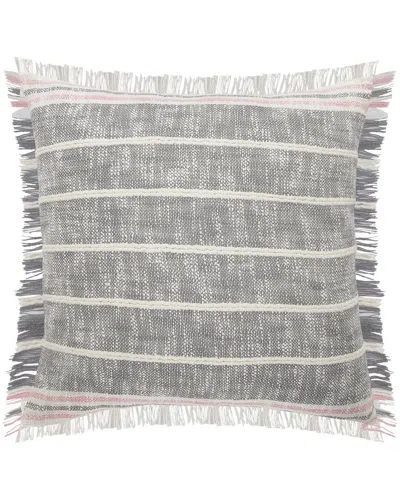 Lr Home Angelica Striped Fringe Throw Pillow In Multi