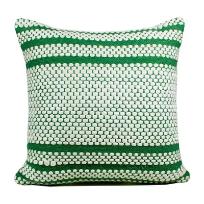 Lr Home Anna Geometric Square Throw Pillow In Green