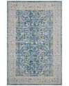 Lr Home Anica Bordered Floral Filigree Indoor Outdoor Rectangular Area Rug In Blue