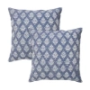 Lr Home Ara Border Set Square Throw Pillow In Blue