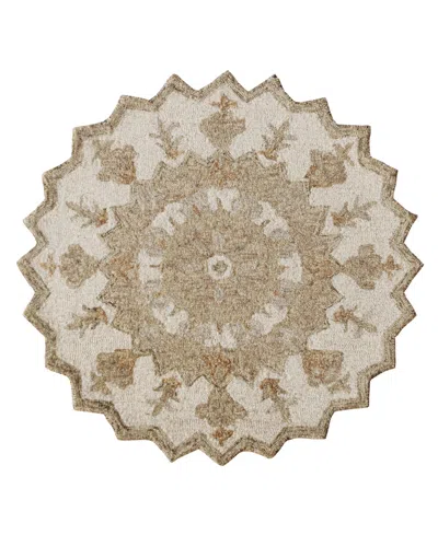 Lr Home Arabella Aba706 3' X 3' Round Area Rug In Brown