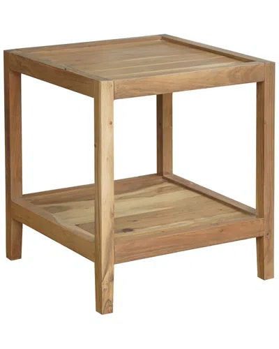 Lr Home Arbol Contemporary Acacia Side Table In Brown