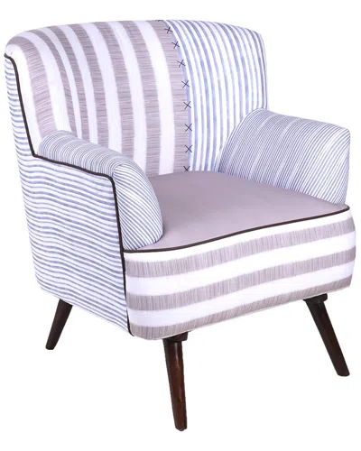 Lr Home Arin Coastal Hand-crafted Accent Chair In Pink