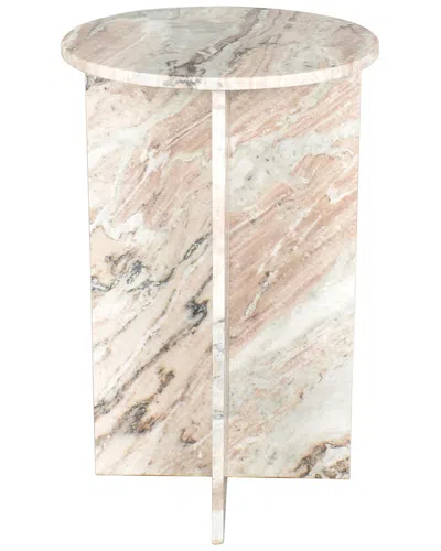 Lr Home Arlo Modern Marble Handmade Side Table In Multi