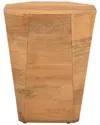 Lr Home Arlo Modern Solid Wood Handmade Side Table In Brown