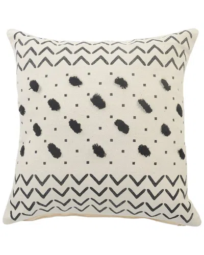Lr Home Avon Chevron Tufted Grid Throw Pillowê In White