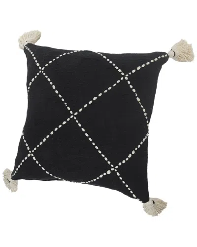 Lr Home Avon Geometric Tasseled Throw Pillowê In White