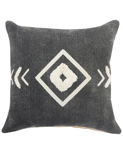 Lr Home Avon Tufted Geometric Diamond Throw Pillowê In White