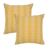 Lr Home Bam Stripe Set Square Throw Pillow In White