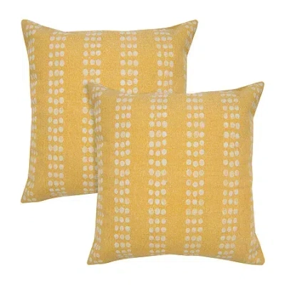 Lr Home Bam Stripe Set Square Throw Pillow In White
