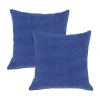 Lr Home Bea Solid Set Square Throw Pillow In Blue