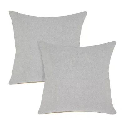 Lr Home Bea Solid Set Square Throw Pillow In Gray