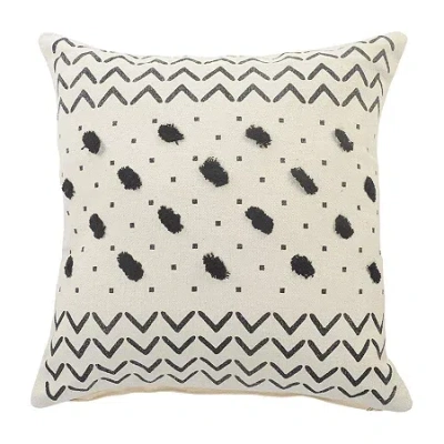 Lr Home Beaux Tribal Square Throw Pillow In Black