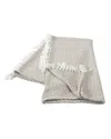 Lr Home Beige And Ivory Diamonds Fringe Throw Blanket In Beige