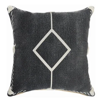 Lr Home Bel Fi Diamond Square Throw Pillow In Black