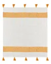 Lr Home Belinda Striped Hand-woven Throw Blanket In White