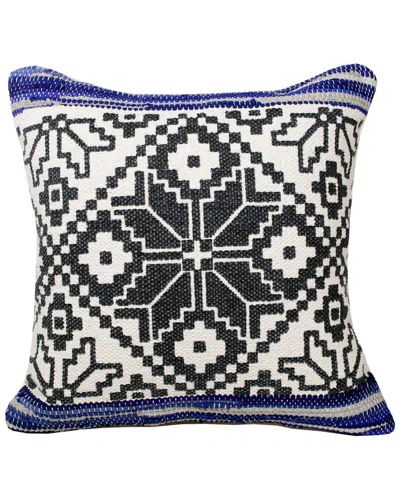 Lr Home Boho Bordered Floral Mosaic Textile Throw Pillow In Multi